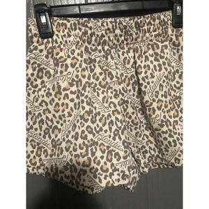 Blondie Leopard Print Lounge Shorts S 4-6 Elastic Waist Casual lounge 80's NWT